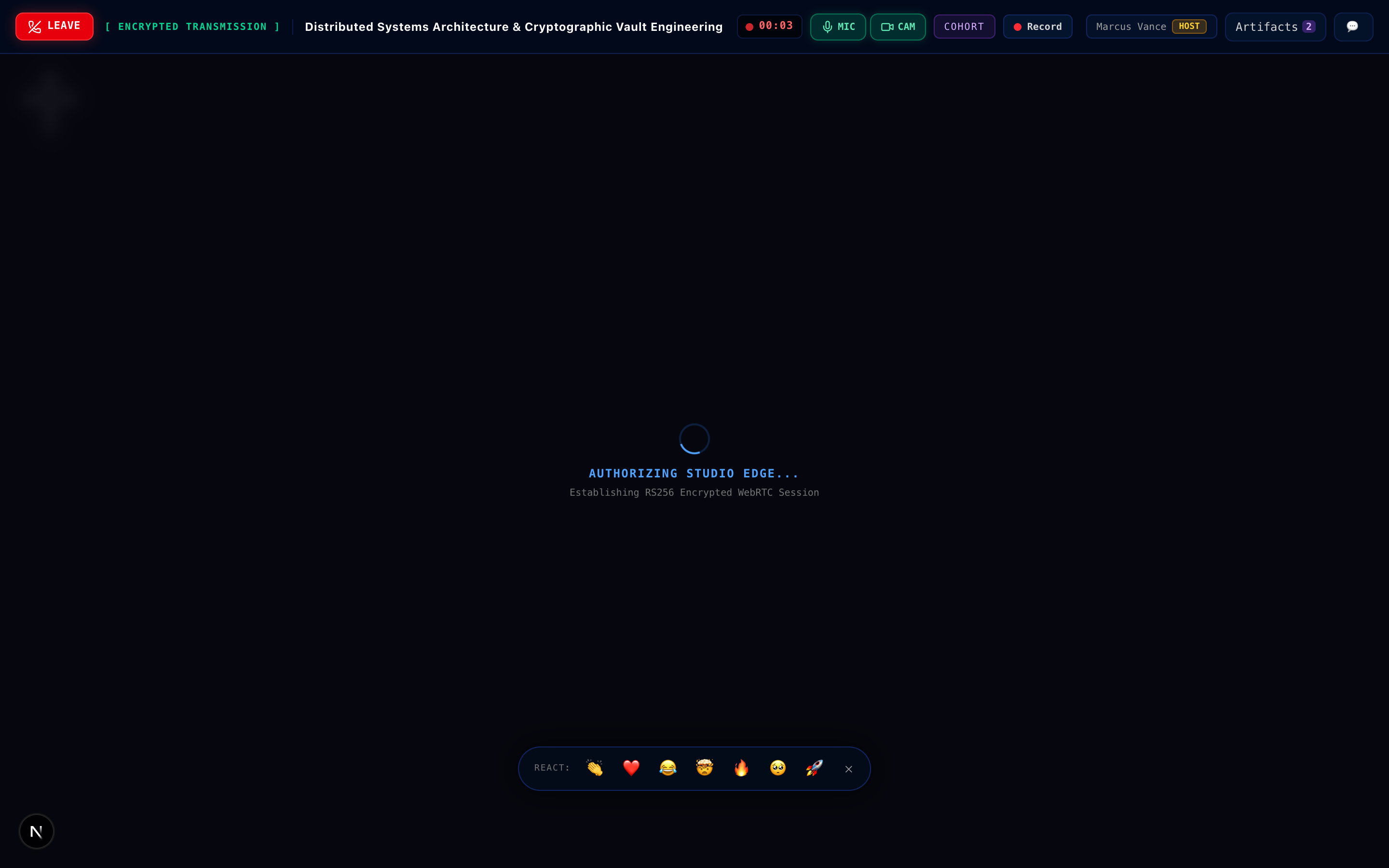 Webinar Studio Host Command Center HUD