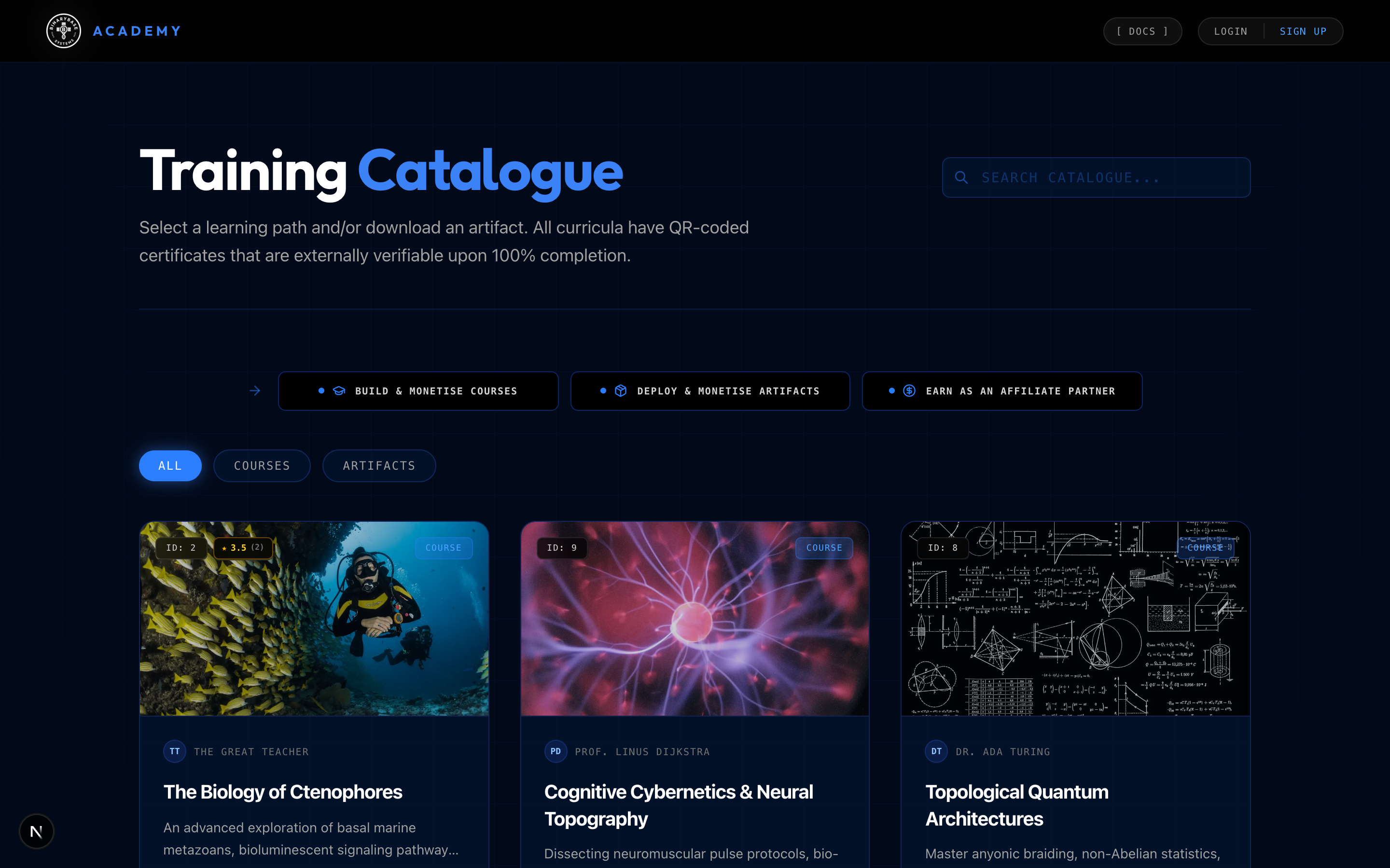 Academy Course Catalog