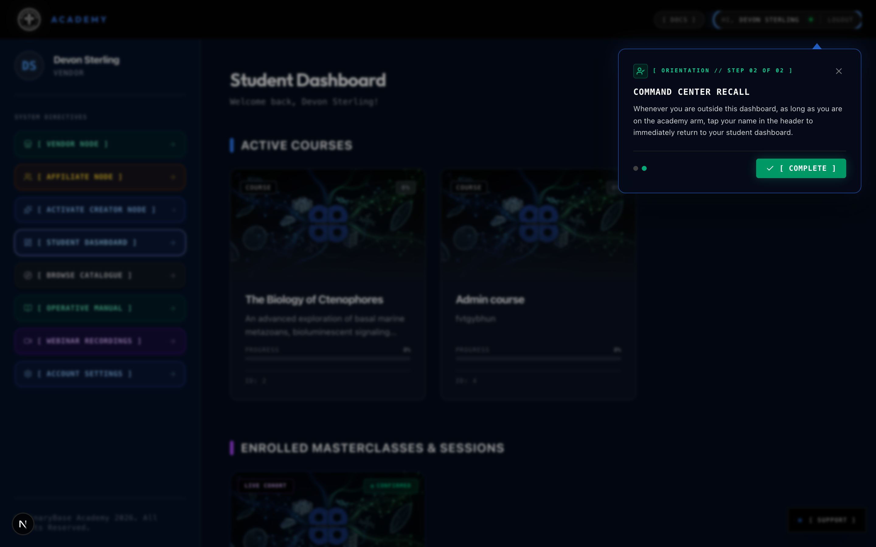Command Center Recall: Instant Dashboard Return