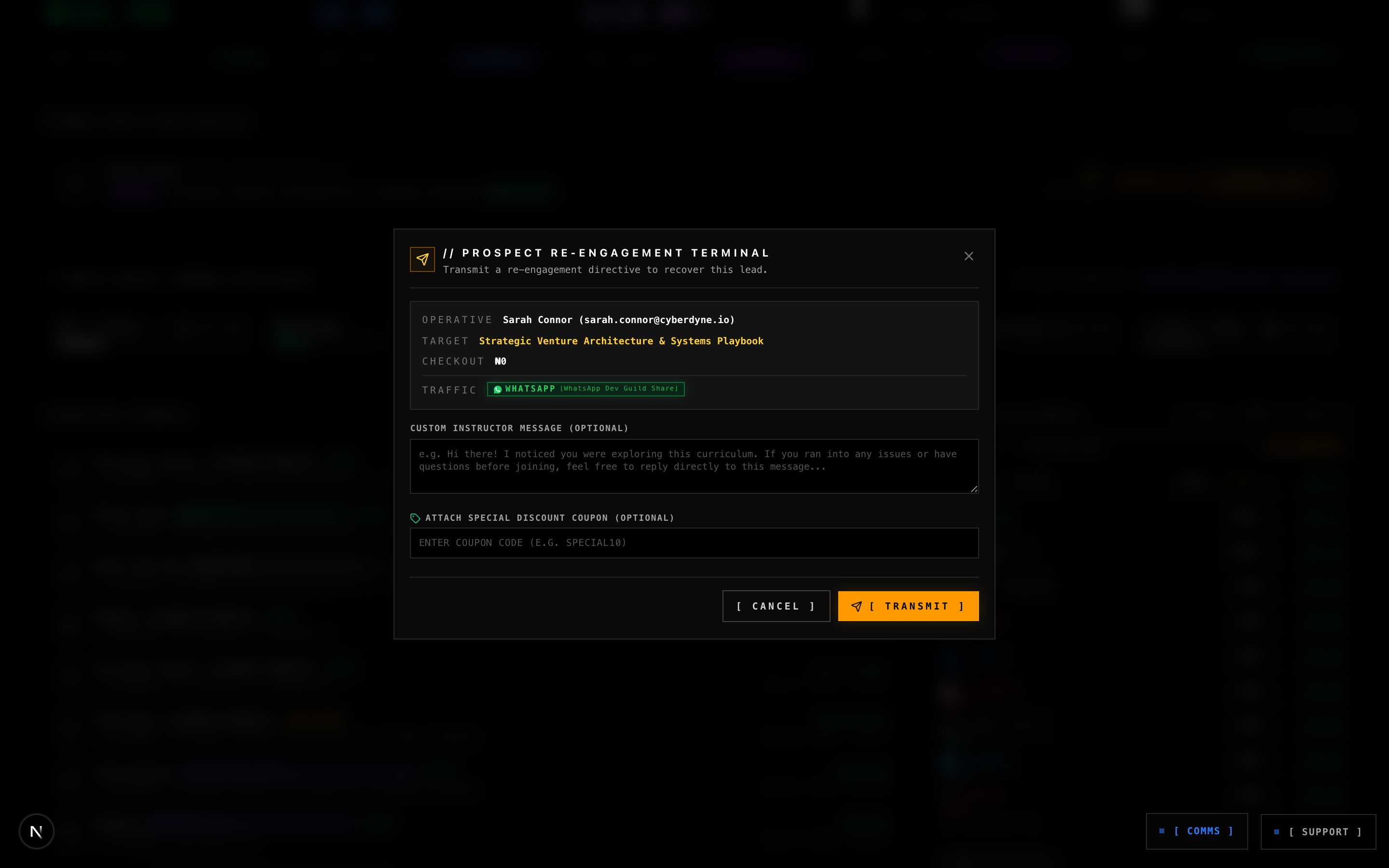 Prospect Recovery Modal